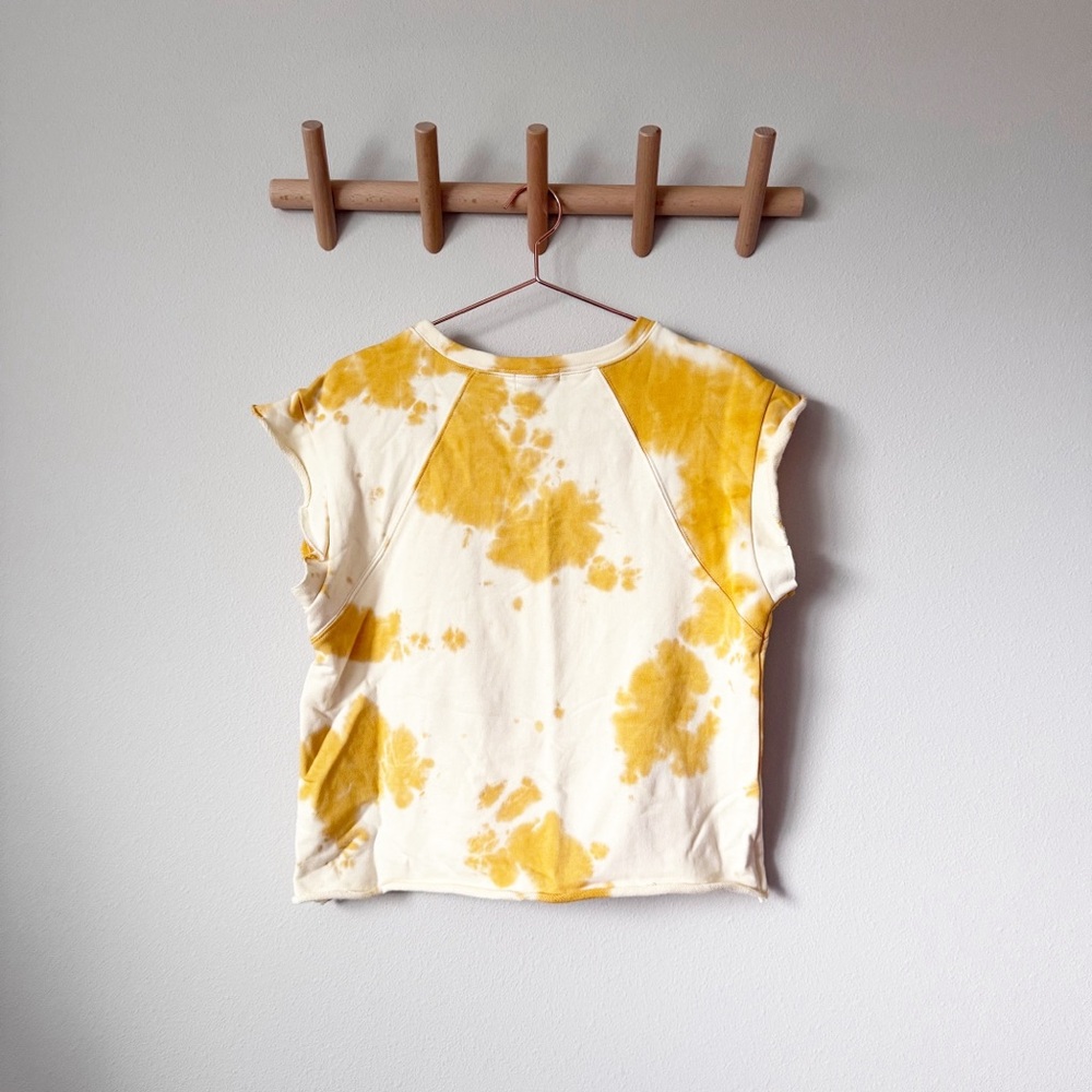 Roolee Yellow Tie-Dye Short Sleeve Sweatshirt - Picture 8 of 11